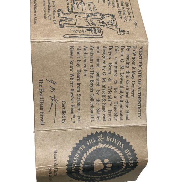 Boyds Bears Bearstone Noel Bruinski Da Electrician LE 25953 Ornament Dated 1998 - Picture 16 of 16